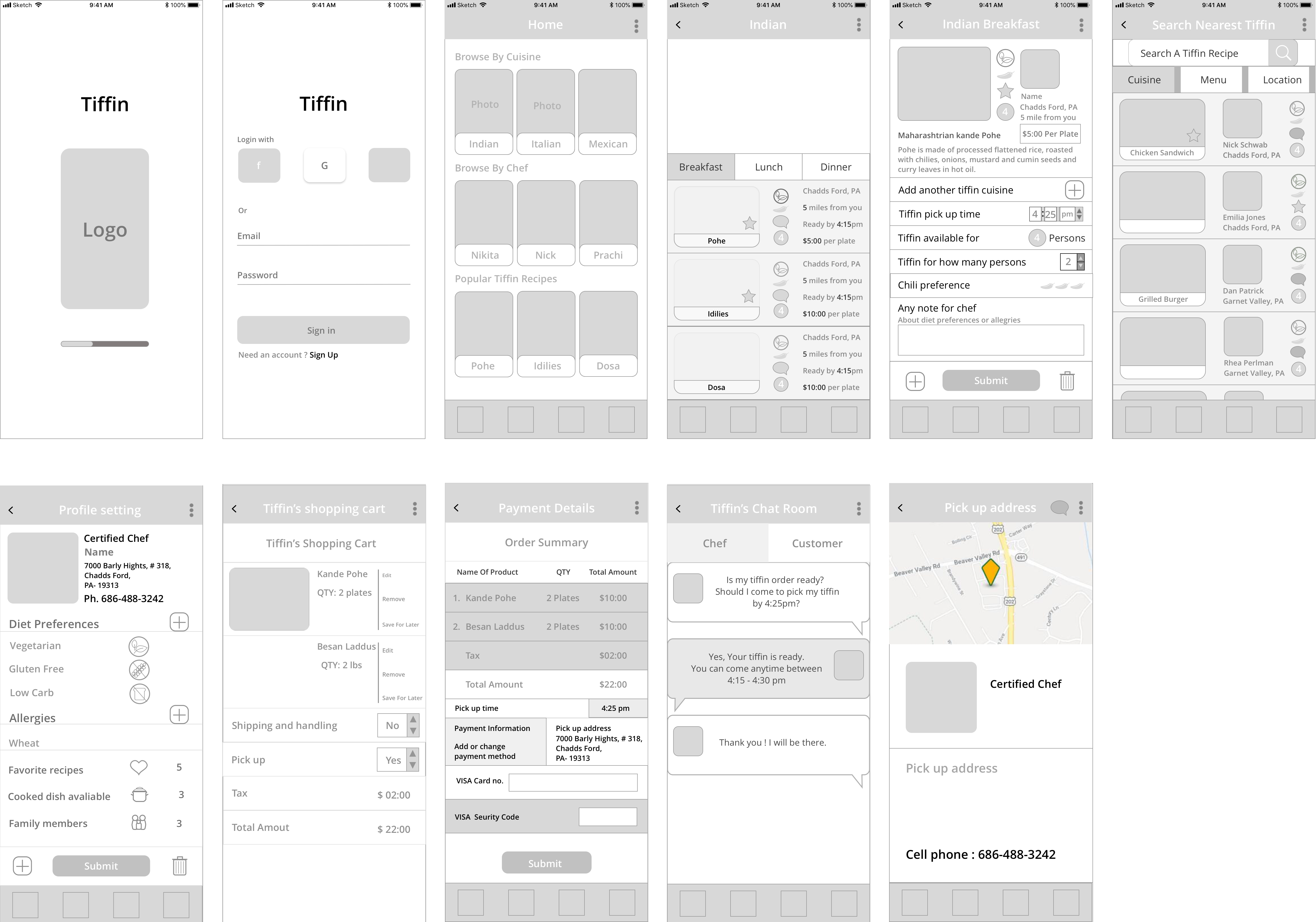 Mid-Fidelity Wireframes